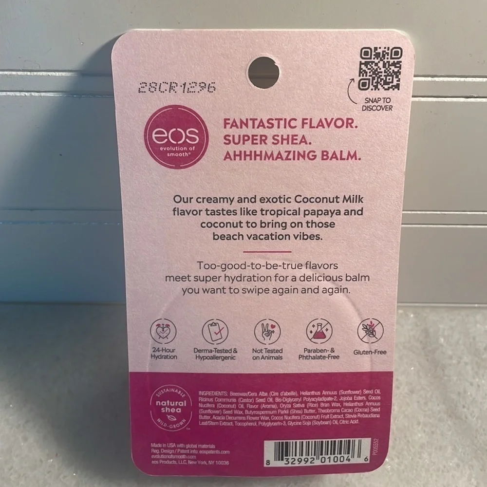 Eos lip balm coconut milk super soft shea natural hypoallergenic lip balm